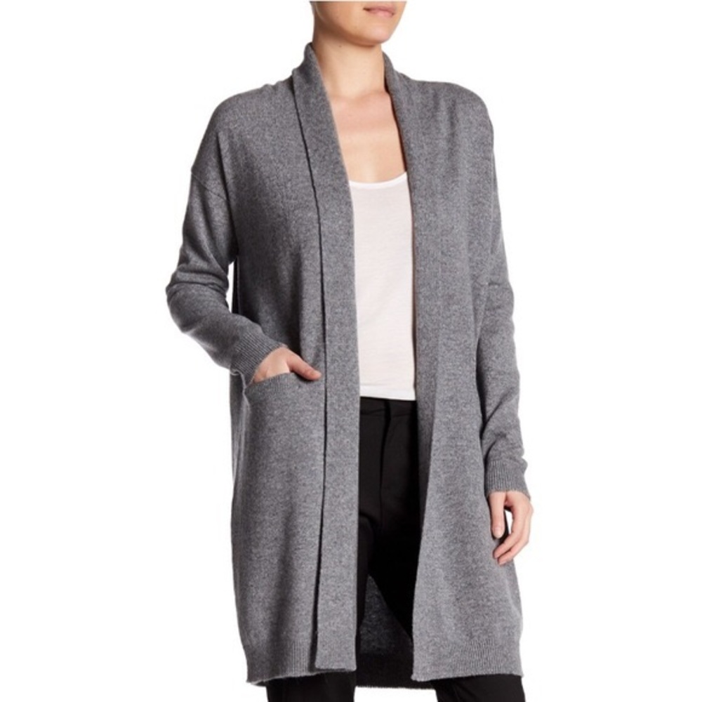 VINCE Long Shawl Collar Cashmere Cardigan
